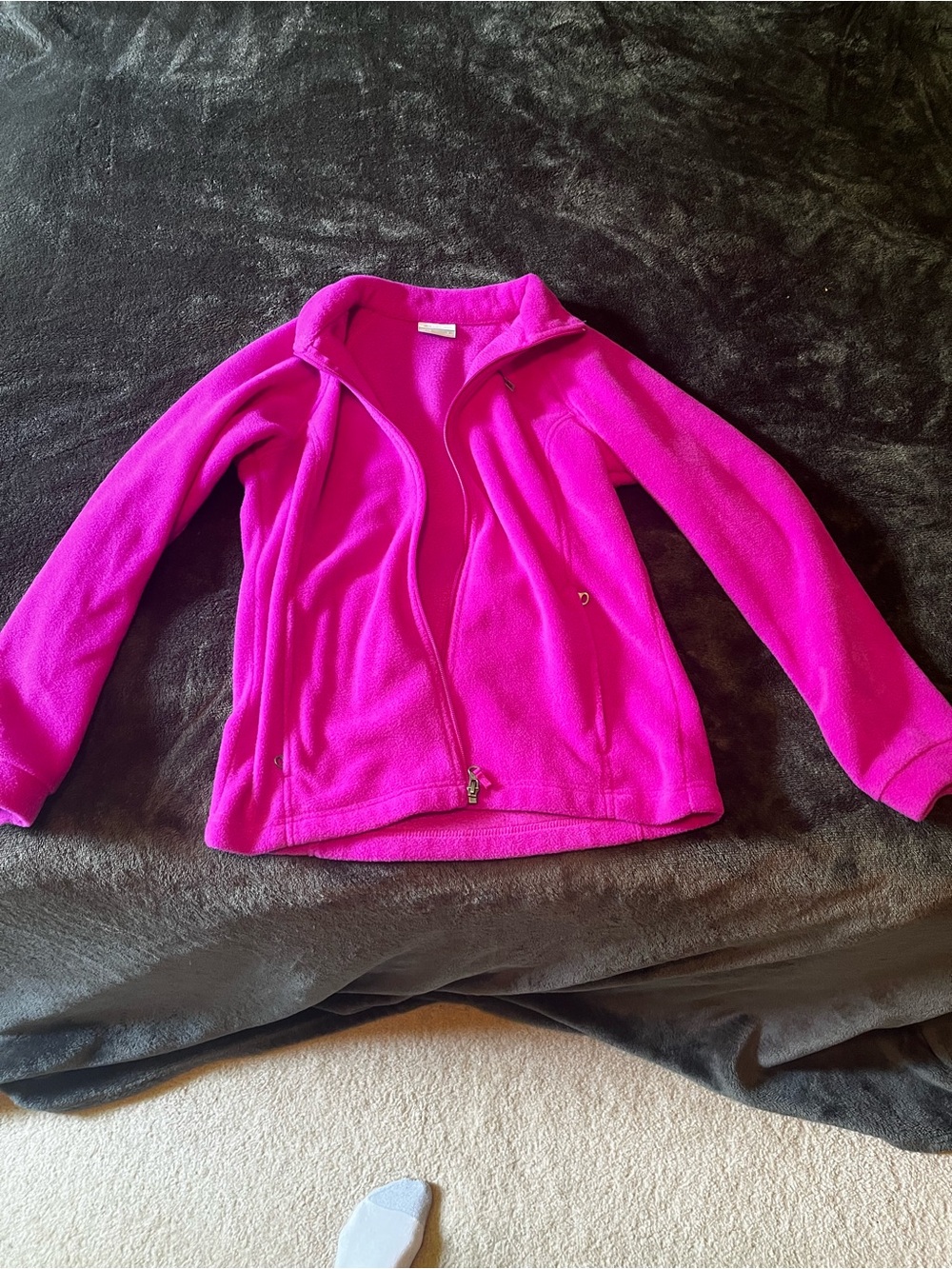 Columbia Kids Bright Fuchsia Zip Fleece Jacket